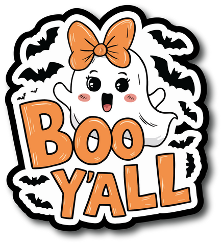 Boo Y'all - Scrapbook Page Title Die Cut