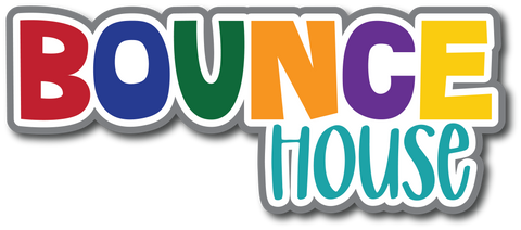 Bounce House - Scrapbook Page Title Sticker