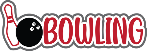 Bowling - Scrapbook Page Title Die Cut