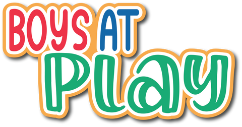 Boys at Play - Scrapbook Page Title Sticker