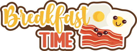 Breakfast Time - Scrapbook Page Title Sticker