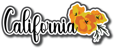 California - Scrapbook Page Title Die Cut