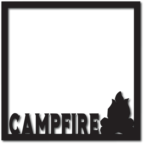 Campfire - Scrapbook Overlay - Digital Cut File - SVG - INSTANT DOWNLOAD