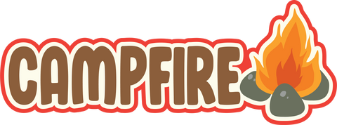Campfire - Scrapbook Page Title Die Cut