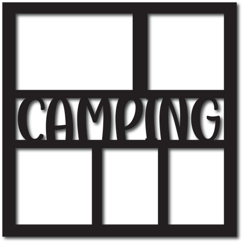 Camping - 5 Frames - Scrapbook Overlay - Digital Cut File - SVG - INSTANT DOWNLOAD