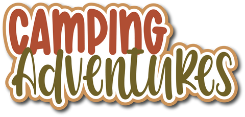 Camping Adventures - Scrapbook Page Title Die Cut