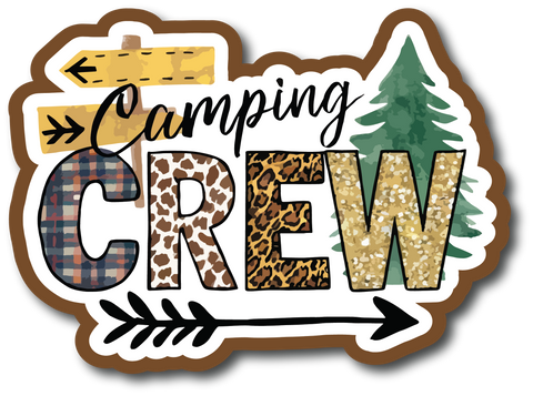 Camping Crew - Scrapbook Page Title Die Cut