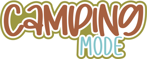 Camping Mode - Scrapbook Page Title Die Cut