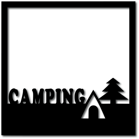Camping - Scrapbook Overlay - Digital Cut File - SVG - INSTANT DOWNLOAD