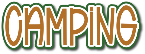 Camping - Scrapbook Page Title Die Cut