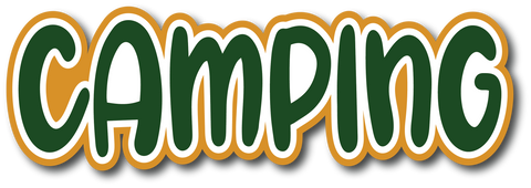 Camping - Scrapbook Page Title Die Cut