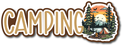 Camping - Scrapbook Page Title Sticker