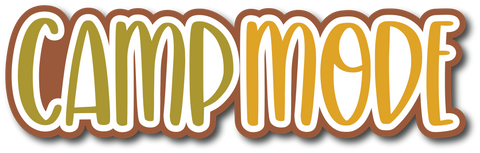 Camp Mode - Scrapbook Page Title Die Cut
