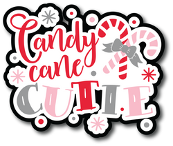 Candy Cane Cutie - Scrapbook Page Title Sticker
