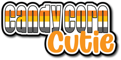 Candy Corn Cutie - Scrapbook Page Title Die Cut