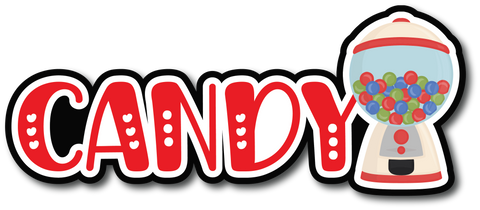 Candy - Scrapbook Page Title Die Cut