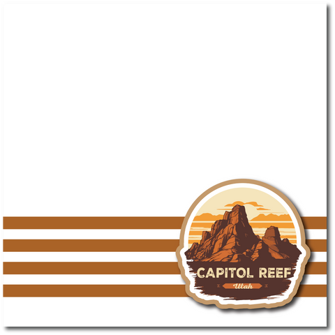 Capitol Reef Utah - Printed Premade Scrapbook Page 12x12 Layout