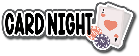Card Night - Scrapbook Page Title Die Cut