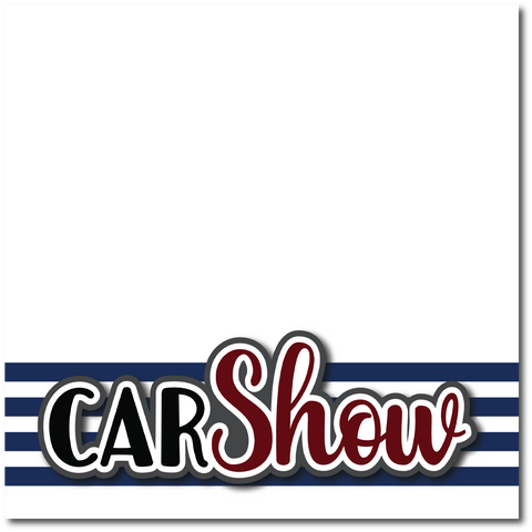 Car Show - Printed Premade Scrapbook Page 12x12 Layout