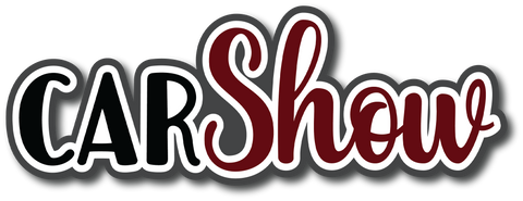 Car Show - Scrapbook Page Title Die Cut