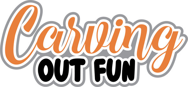 Carving Out Fun - Scrapbook Page Title Sticker