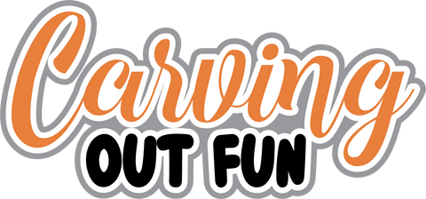 Carving Out Fun - Scrapbook Page Title Sticker