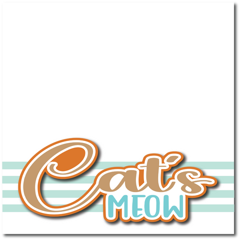 Cat's Meow - Printed Premade Scrapbook Page 12x12 Layout
