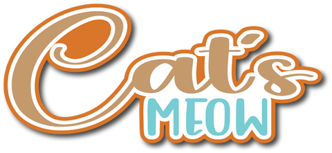 Cat's Meow - Scrapbook Page Title Die Cut