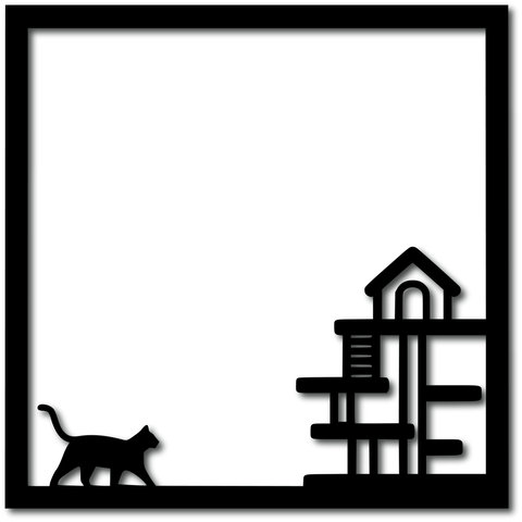 Cat Tower - Scrapbook Overlay - Digital Cut File - SVG - INSTANT DOWNLOAD