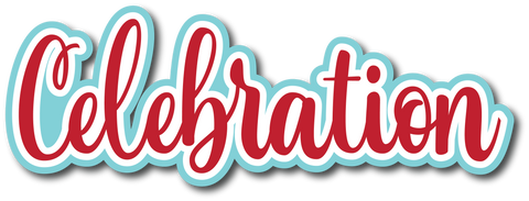 Celebration - Scrapbook Page Title Die Cut
