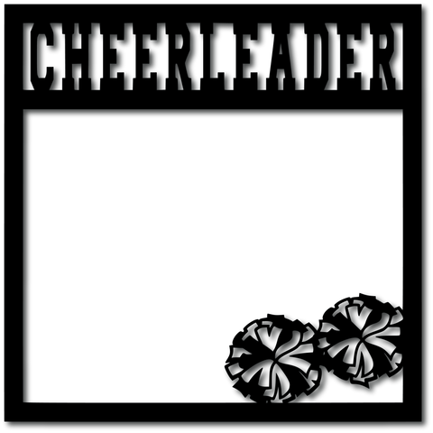 Cheerleader - Scrapbook Overlay - Digital Cut File - SVG - INSTANT DOWNLOAD