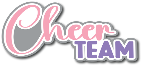 Cheer Team - Scrapbook Page Title Die Cut