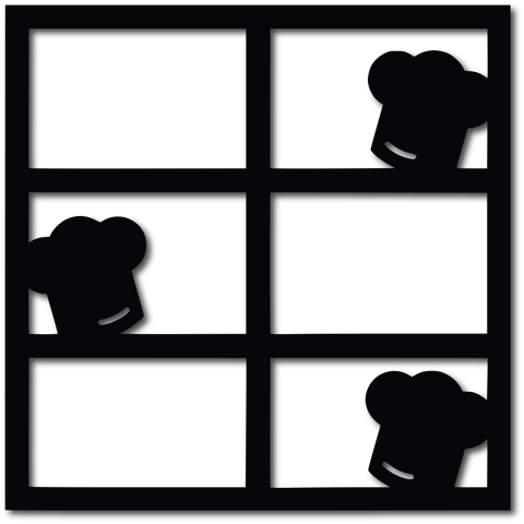 Chef Hats - 6 Frames - Scrapbook Overlay - Digital Cut File - SVG - INSTANT DOWNLOAD
