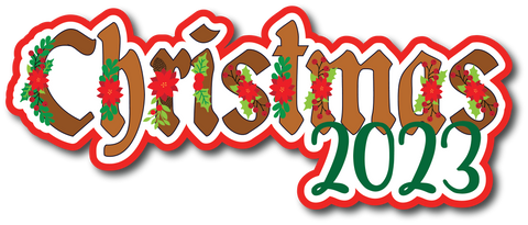 Christmas 2023 - Scrapbook Page Title Die Cut