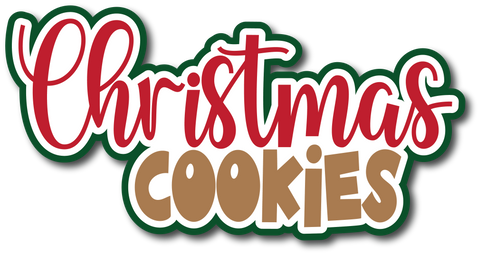 Christmas Cookies - Scrapbook Page Title Die Cut