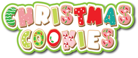 Christmas Cookies - Scrapbook Page Title Die Cut