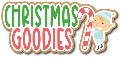 Christmas Goodies - Scrapbook Page Title Die Cut