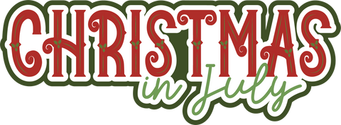 Christmas in July - Scrapbook Page Title Die Cut