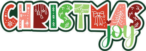 Christmas Joy - Scrapbook Page Title Sticker