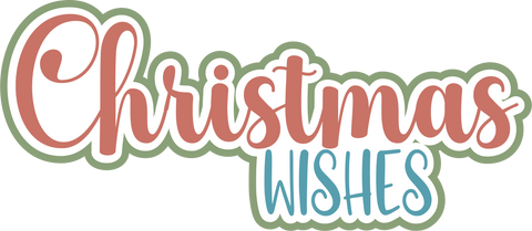 Christmas Wishes - Scrapbook Page Title Sticker