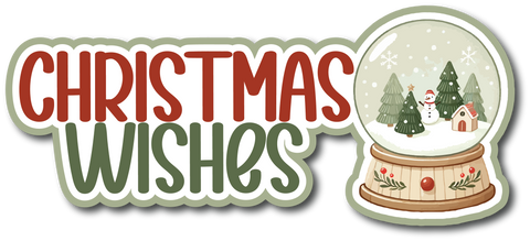 Christmas Wishes - Scrapbook Page Title Sticker