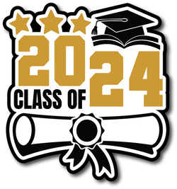Class of 2024 - Scrapbook Page Title Die Cut
