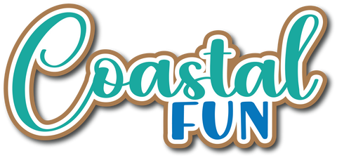 Coastal Fun - Scrapbook Page Title Die Cut