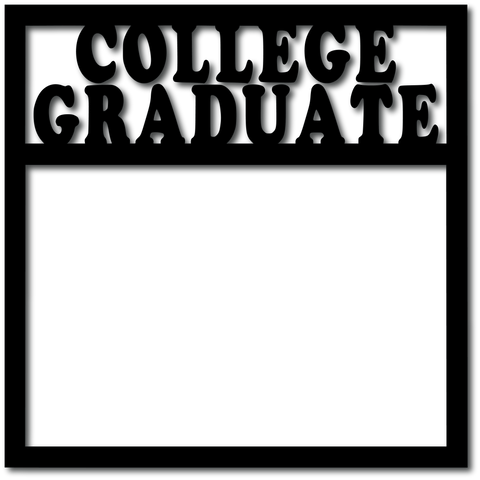 College Gradute - Scrapbook Overlay - Digital Cut File - SVG - INSTANT DOWNLOAD