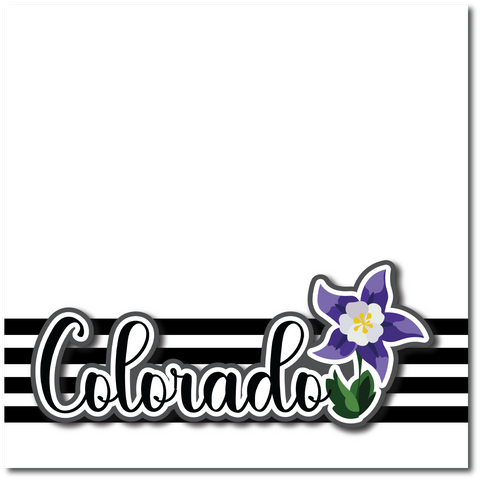 Colorado - Printed Premade Scrapbook Page 12x12 Layout