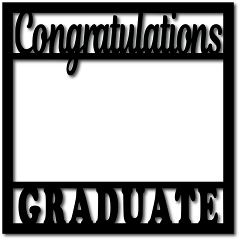 Congratulations Graduate - Scrapbook Overlay - Digital Cut File - SVG - INSTANT DOWNLOAD