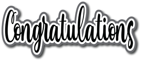 Congratulations - Scrapbook Page Title Die Cut