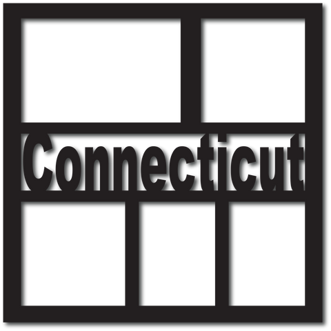 Connecticut - 5 Frames - Scrapbook Overlay - Digital Cut File - SVG - INSTANT DOWNLOAD