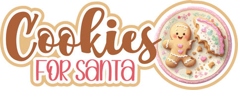 Cookies for Santa - Scrapbook Page Title Die Cut