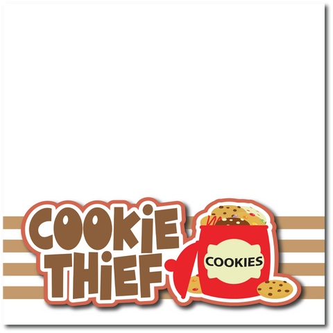 Cookie Thief - Printed Premade Scrapbook Page 12x12 Layout